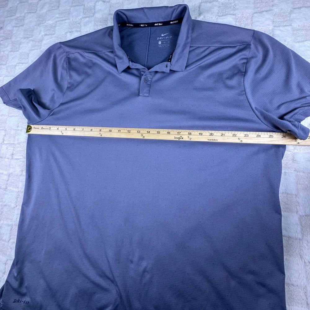 Nike Golf Dri-FIT‎ Polo Shirt Mens XXL Slate Blue Short Sleeve Performance Top